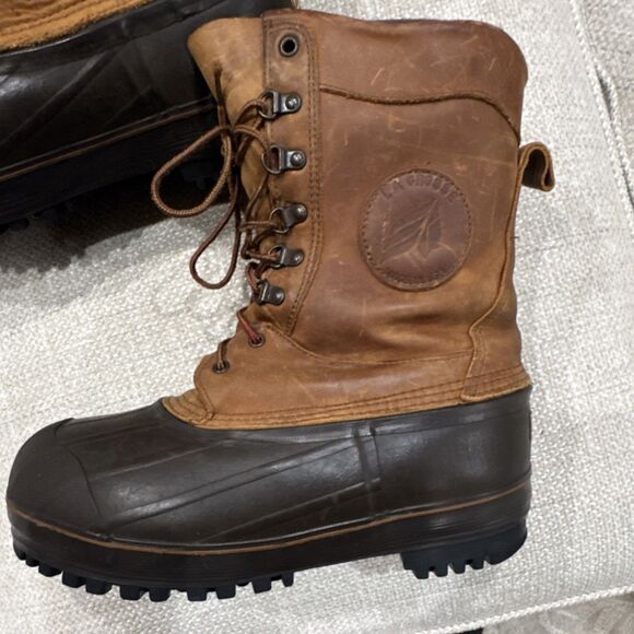 LaCrosse Men’s US 9 Brown/Black Leather Rubber Mid-Calf Snow Boots Pac boot main image 4